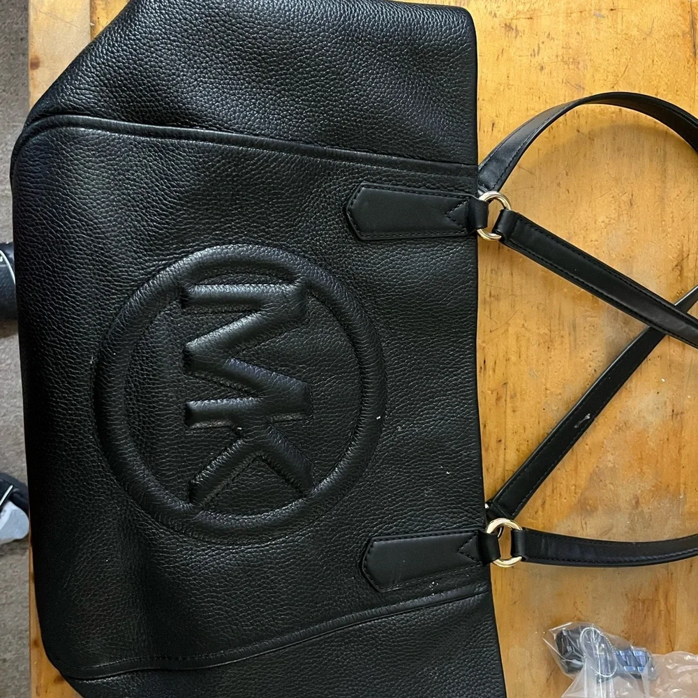 Michael Kors Black Leather Tote Bag - Picture 4 of 4